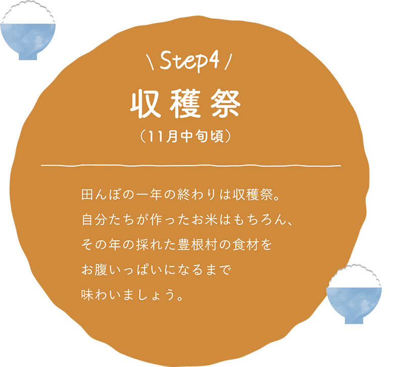 Step4：収穫祭（11月中旬頃）